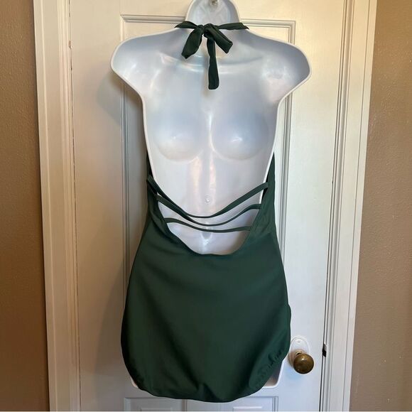 Bleu Rod Beattie Olive Ruffle One Piece Swimsuit - Picture 3 of 8